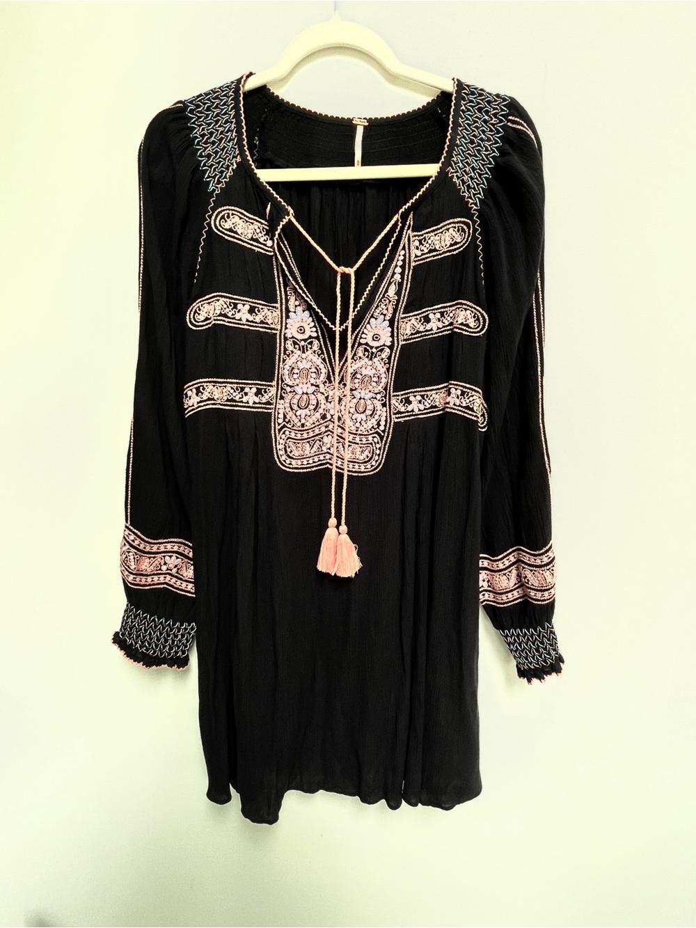 Free People, Wind Willow Embroidered mini dress. Size Medium - Picture 5 of 15
